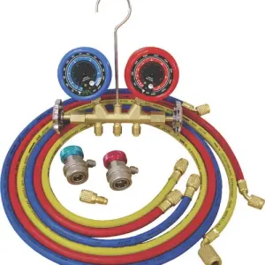 ATD Tools 3694 R12/R134A DELUXE DUAL BRASS A/C MANIFOLD GAUGE SET, (3) 60" HOSES Certified