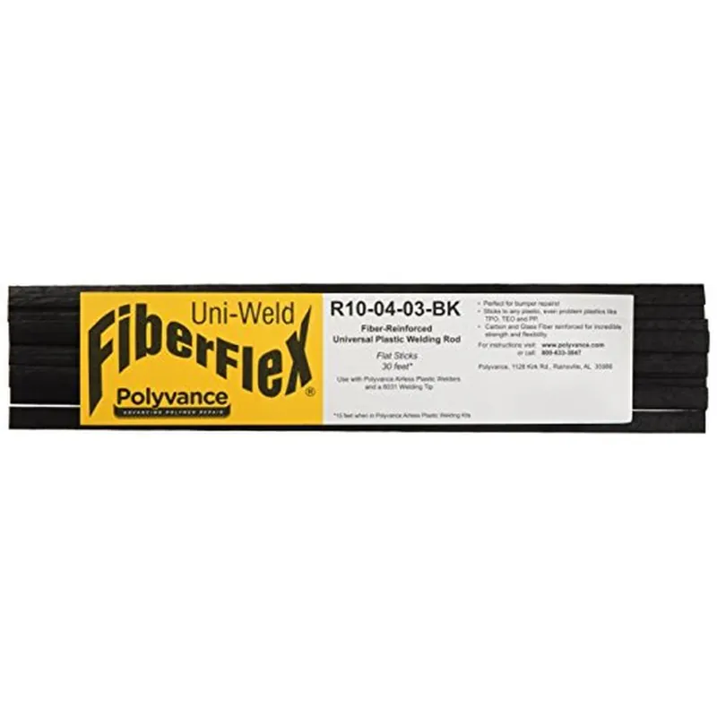 Direct From Factory FiberFlex Plastic Welding Rod. Flat Ribbon. 30 ft.. Black