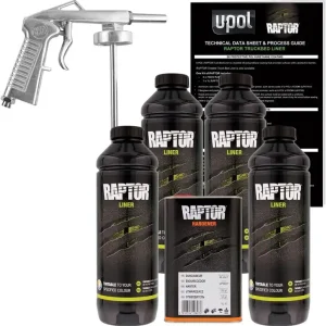 Holiday Sale U-POL UP0821VG 1 Gallon Bedliner Coating Kit With Application Gun, 2.6 VOC, Tintable