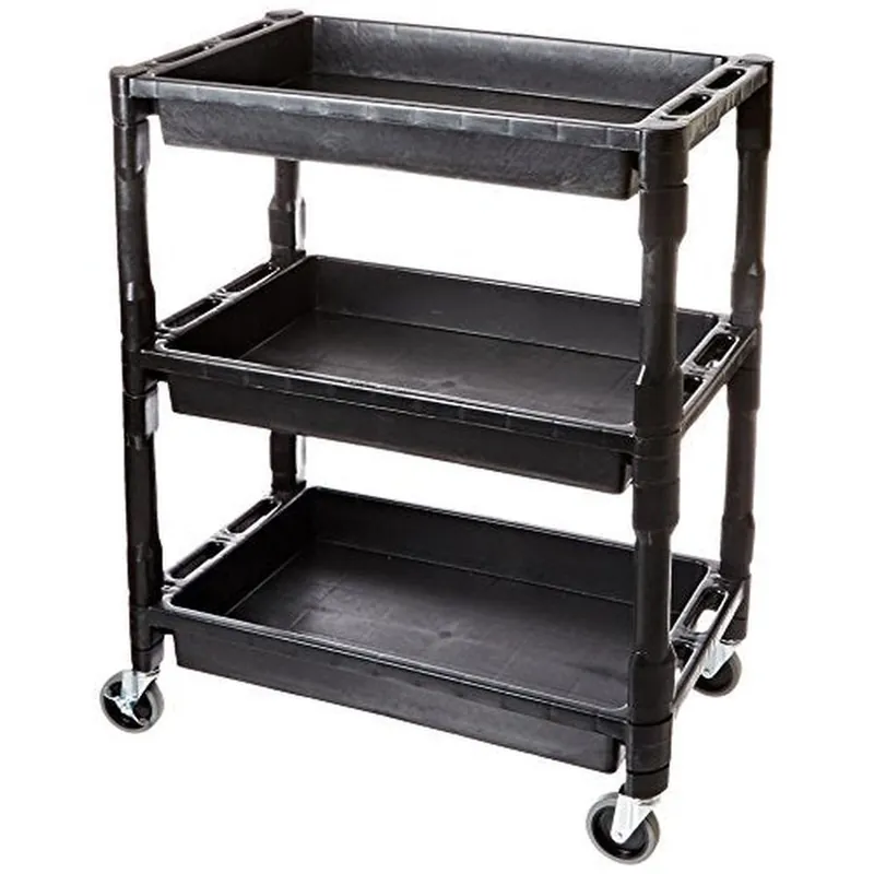 ATD Tools 7017 Heavy-Duty Plastic 3-Shelf Utility Cart Free Shipping