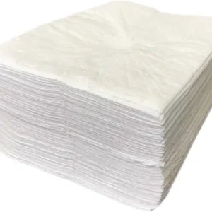 Secure Checkout SpilKleen P200S 15" x 18" Oil Only White Absorbent Light Weight Pads, 100/Package