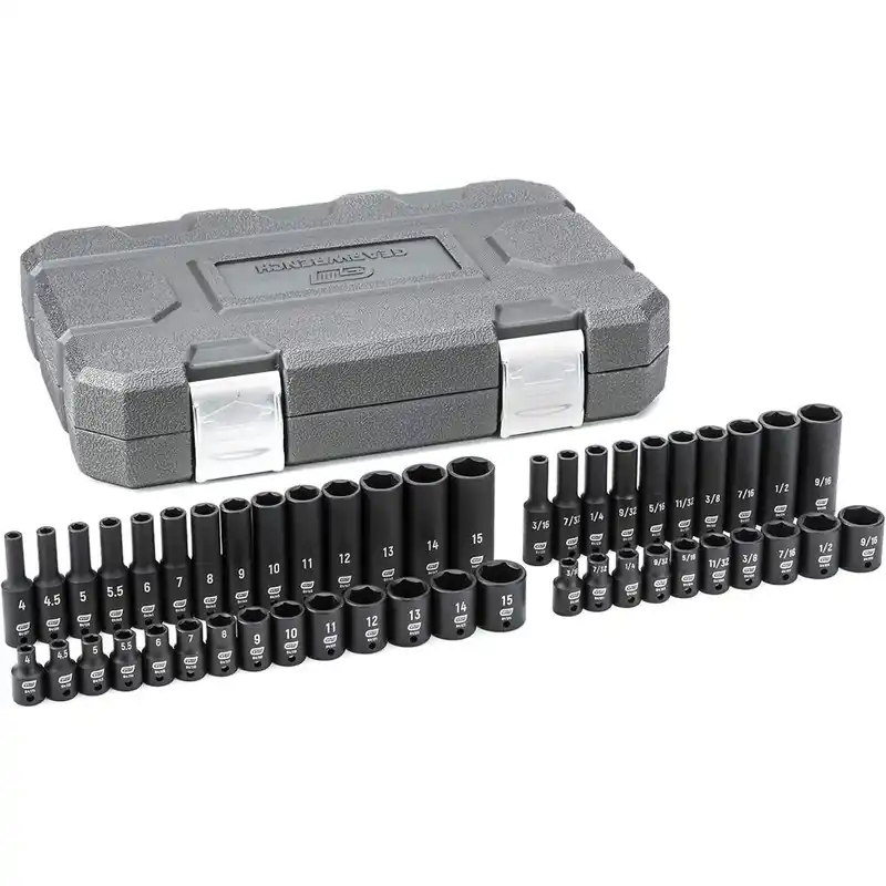 Clearance GearWrench 84902 1/4-Inch Drive Impact Socket Set SAE/Metric, 48-Piece