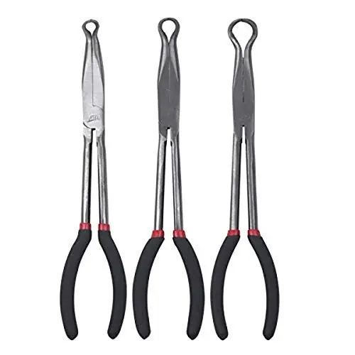Professional Grade ATD Tools 813 11'' 3-Piece Ring Nose Pliers Set