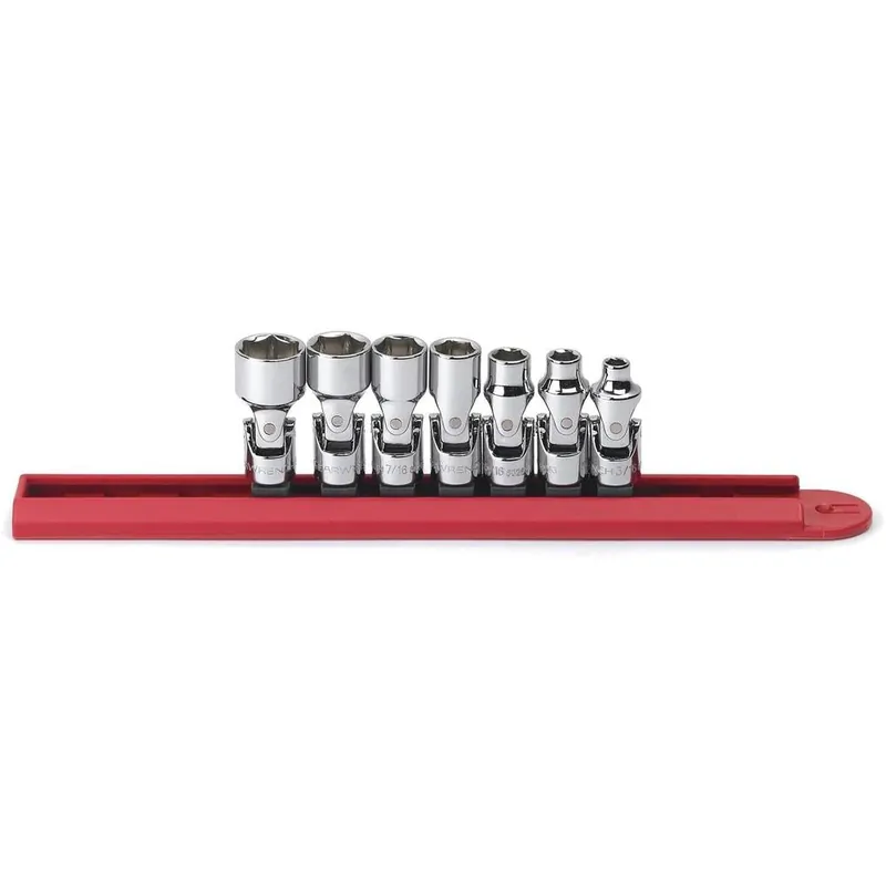 GearWrench 80310 7 Piece 1/4-Inch Drive 6 Point Flex SAE Socket Set - 80310D Luxury