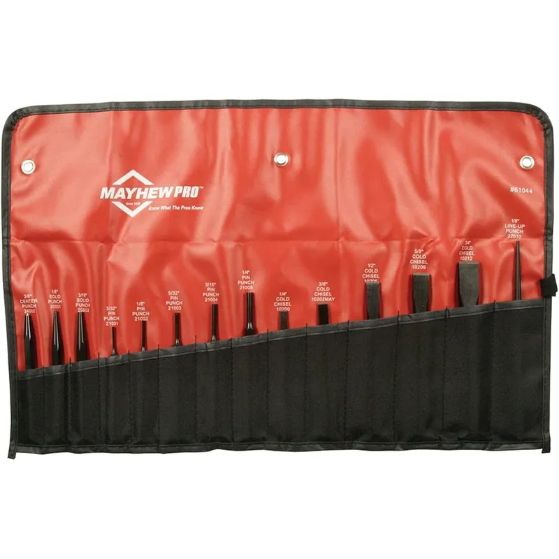 Mayhew Pro 61044 Punch and Chisel Kit.14-Piece Popular