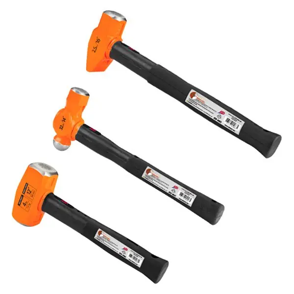 Limited Time ATD Tools 14033 3pc Rubber Handle Hammer Set with Indestructible Handle