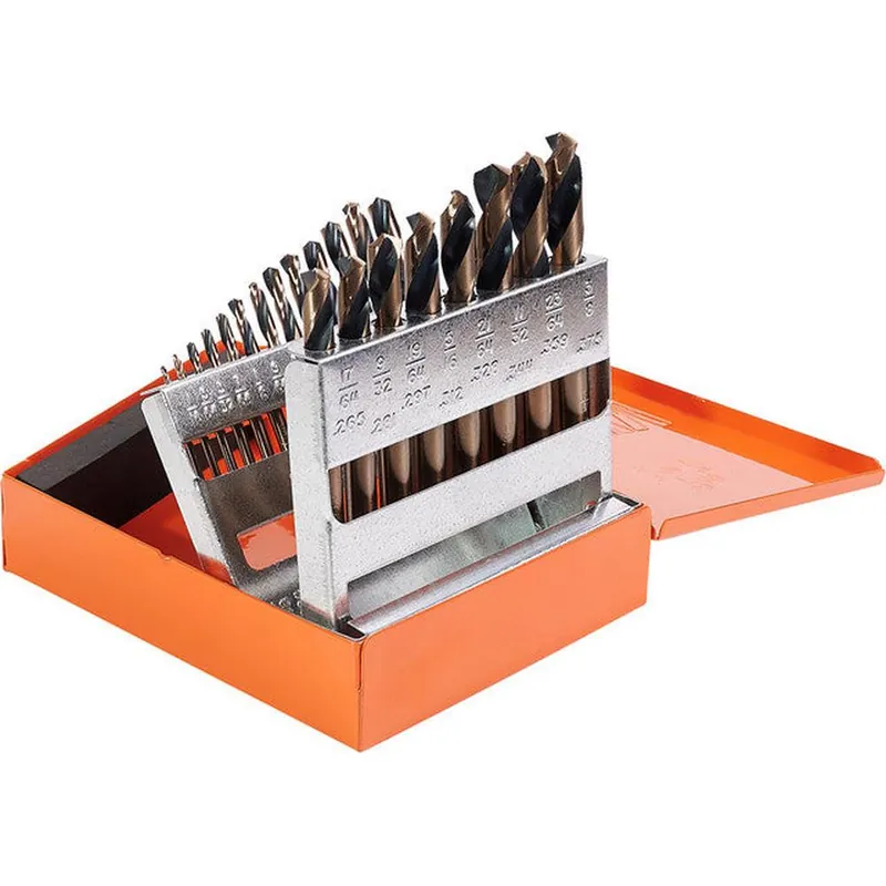 KnKut 21KK7 21 Piece Short Stubby Length Drill Bit Set 1/16"-3/8" by 64ths Genuine