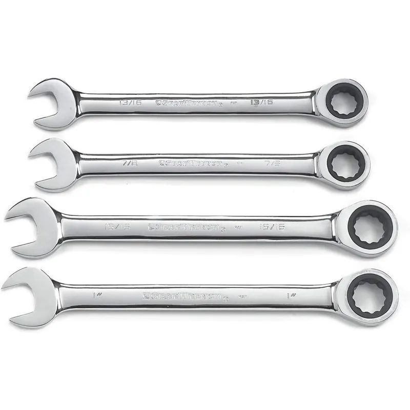 GEARWRENCH 4 Pc. 12 Point Ratcheting Combination SAE Wrench Set - 9309D.Chrome Save Now