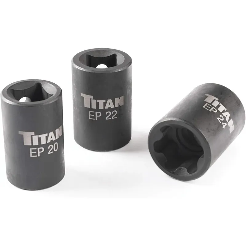 Authentic Titan 17414 External Torx Plus Socket Set, 3 Piece