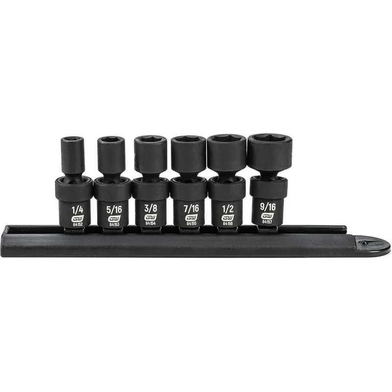 Authentic GearWrench 84904 1/4-Inch Drive Universal Impact Socket Set SAE, 6-Piece