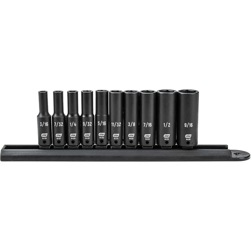 GEARWRENCH 10 Pc. 1/4" Drive 6 Point Deep Impact SAE Socket Set - 84908 Hassle-Free Returns