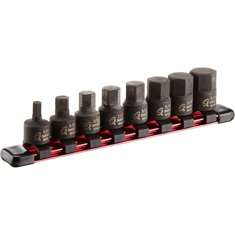 Special Offer Sunex 3644 3/8" Drive SAE Stubby Impact Hex Driver Set. 8Piece