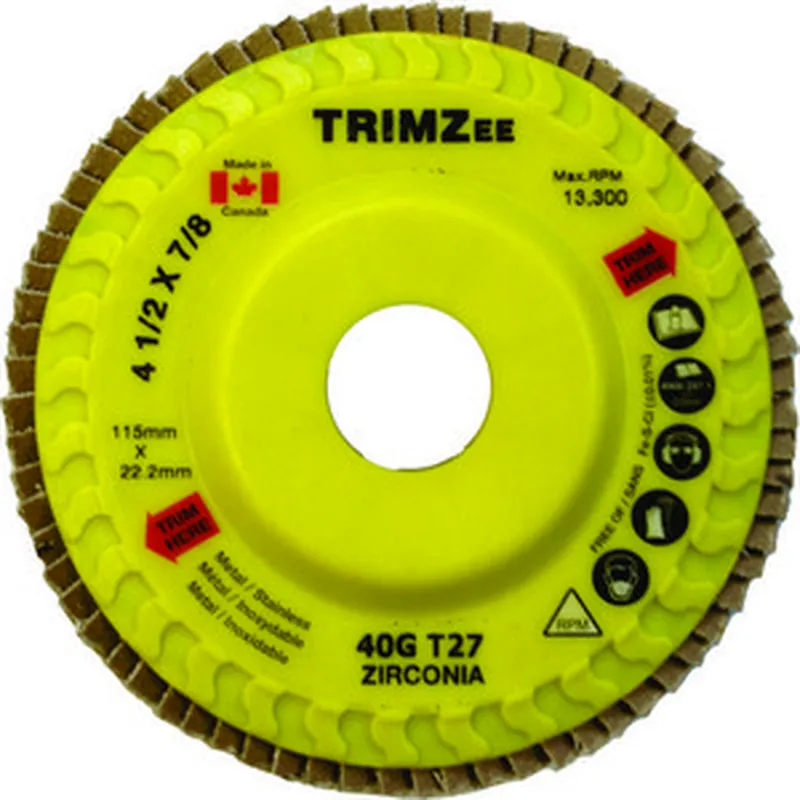 Best Choice Extreme Abrasives RD39745 Flap Disc 5"X7/8" Compact Z3 Trimmable 80 Grit