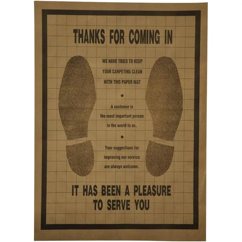 JohnDow Industries PFM-500 DURABLE DISPOSABLE PAPER FLOOR MATS FOR DRY ENVIRONMENT APPLICATIONS, 16" X 22", BOX OF 500 High Quality