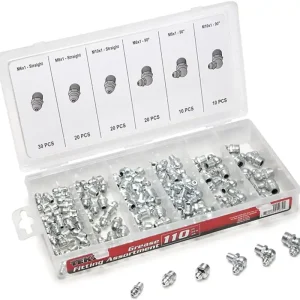 Titan Tools 45274 110-Piece Metric Grease Fitting Assortment High Quality