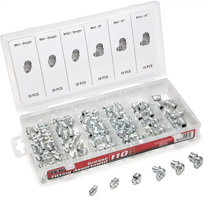 Titan Tools 45274 110-Piece Metric Grease Fitting Assortment High Quality
