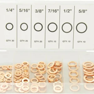 ATD Tools 359 110-Piece SAE Copper Washer Assortment Affordable