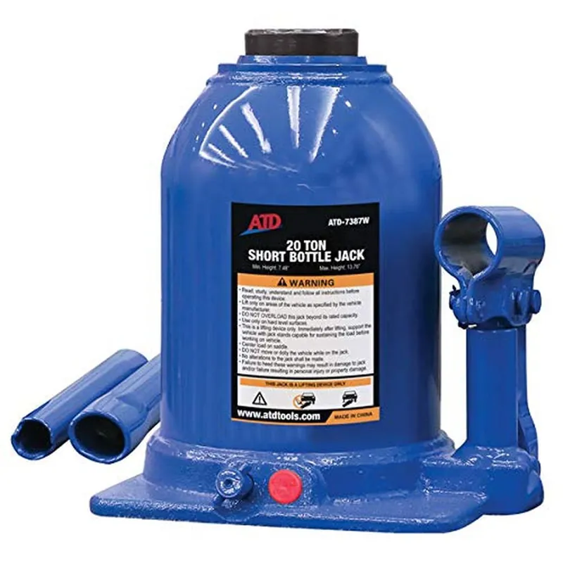 Fast Shipping ATD Tools 7387W 20 Ton Heavy-Duty Hydraulic Side Pump Bottle Jack (Shorty Version), 1 Pack