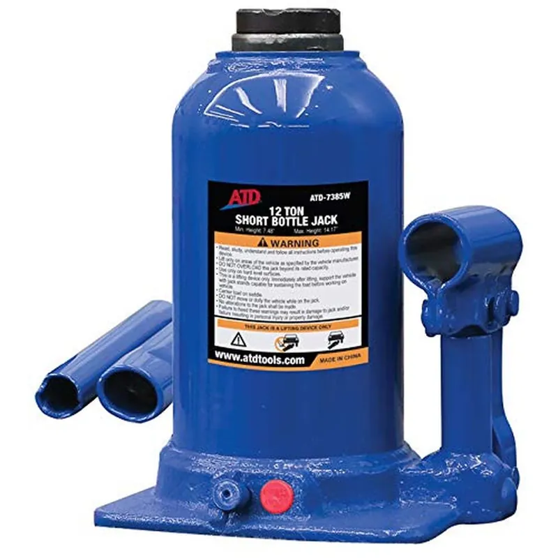 Money Back Guarantee ATD Tools 7385W 12 Ton Heavy-Duty Hydraulic Side Pump Bottle Jack (Shorty Version), 1 Pack
