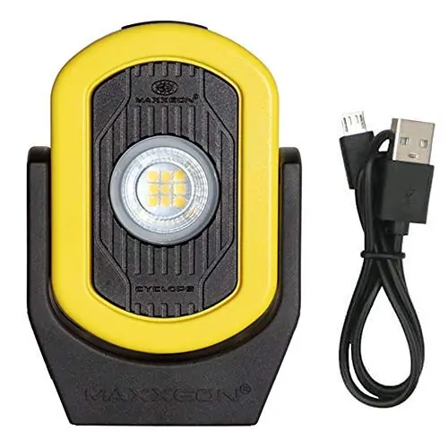 Maxxeon 00812 Hivis Yellow, Workstar Cyclops USB Rechargeable LED Worklight Best Price