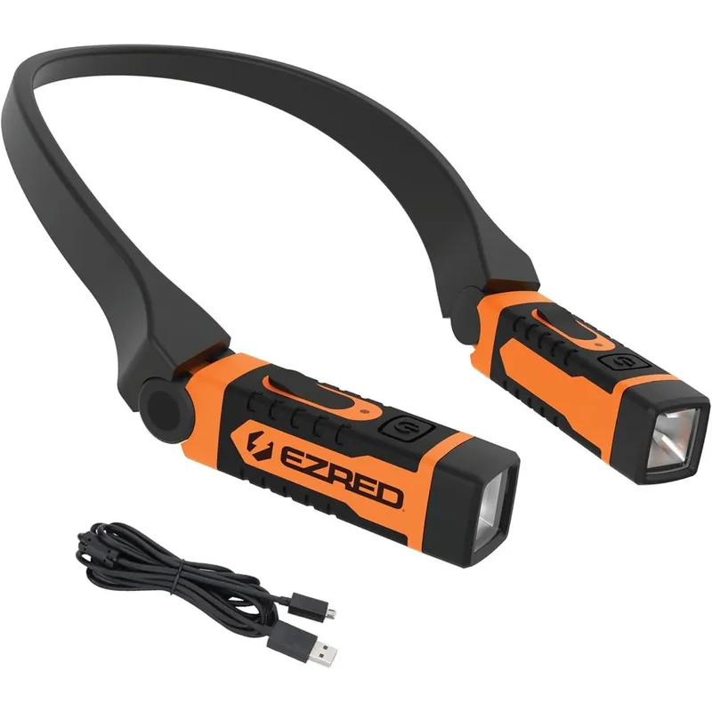 Ezred NK15-OR ANYWEAR Rechargeable Neck Light for Hands-Free Lighting, Orange Handmade
