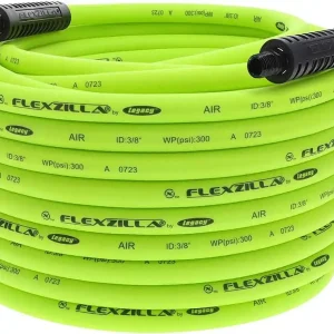 Direct From Manufacturer Legacy HFZ38100YW2 Flexzilla 3/8" x 100' Air Hose Assembly with 1/4" Male NPT Fittings