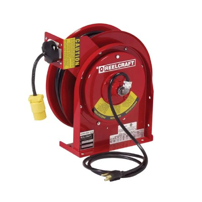 Reelcraft L 4050 163 3 Spring Driven Cord Reel with 50 ft. of 16/3 Cord and Single Outlet Budget