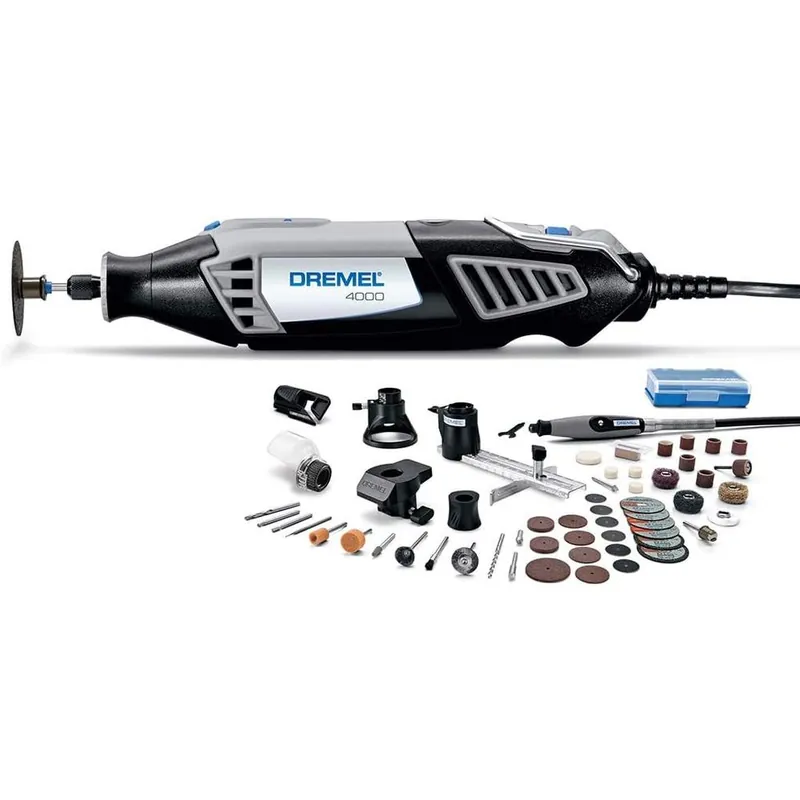 Worldwide Shipping Dremel 4000-6/50-FF High Performance Rotary Tool Kit with Flex Shaft- 6 Attachments & 50 Accessories- Grinder. Sander. Polisher. Engraver- Perfect For Routing. Cutting. Wood Carving. Polishing