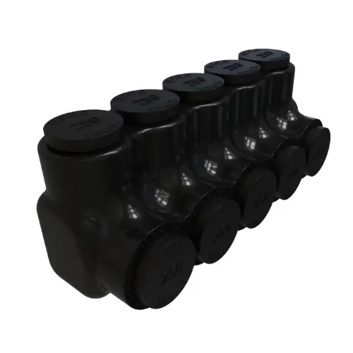Save Now FTZ Industries Insulated Multi-Tap Connector, Single Sided, 5 Port, 3/0-6 AWG, Black