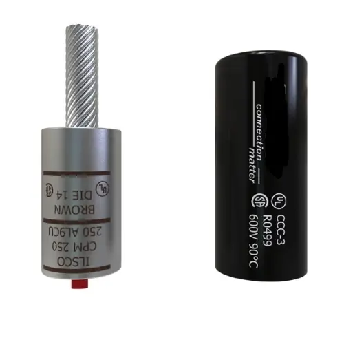 Worldwide Shipping FTZ Industries Copper Compression Pigtail Adaptor, 600V, 250 kcmil, Silver