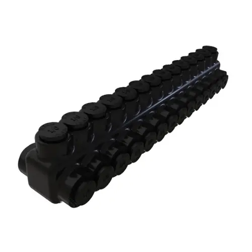 Time-Limited FTZ Industries Insulated Multi-Tap Connector, Dual Sided, 14 Ports, 350-6 kcmil, BK