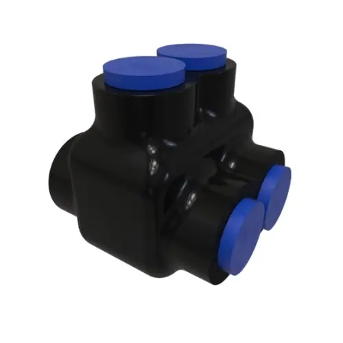 FTZ Industries Insulated Multi-Tap Connector, 2 Ports, 1/0-14 AWG, Flexible, BK/BL Genuine