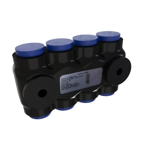 FTZ Industries Insulated Multi-Tap Connector, 2 Port, 250-6 kcmil, Mount, Flex, BK/BL Weekend Sale