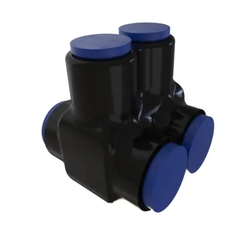 FTZ Industries Insulated Multi-Tap Connector, 2 Ports, 600-4 kcmil, Flexible, BK/BL Reduced Price