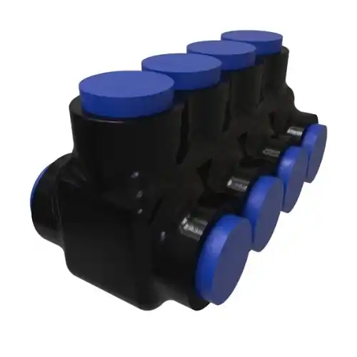 Hassle-Free Returns FTZ Industries Insulated Multi-Tap Connector, 4 Ports, 750-250 kcmil, Flexible, BK/BL