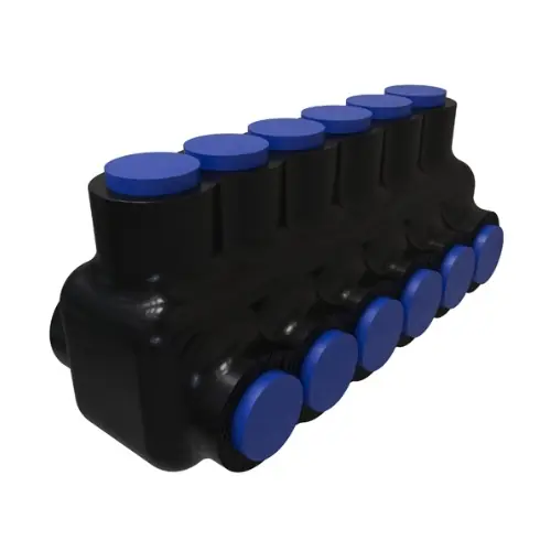 Super Sale FTZ Industries Insulated Multi-Tap Connector, 6 Ports, 4-14 AWG, Flexible, BK/BL