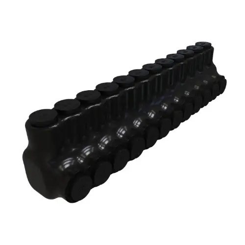 FTZ Industries Insulated Multi-Tap Connector, Single Sided, 12 Port, 750-250kcmil, BK One Day Deal
