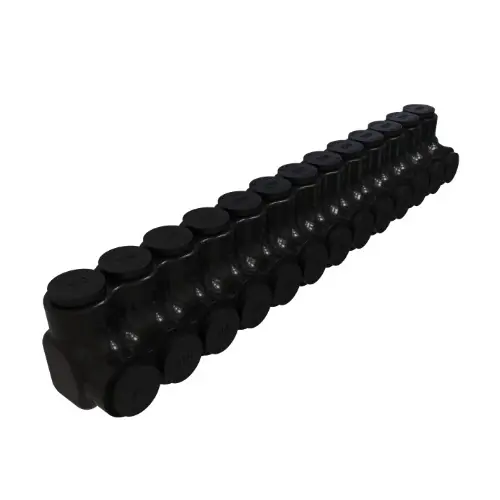 New Arrival FTZ Industries Insulated Multi-Tap Connector, Single Sided, 13 Port, 750-250kcmil, BK