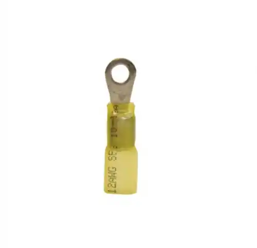 Certified Gardner Bender #10 Stud Yellow Solder Heat-Shrink Ring Terminals