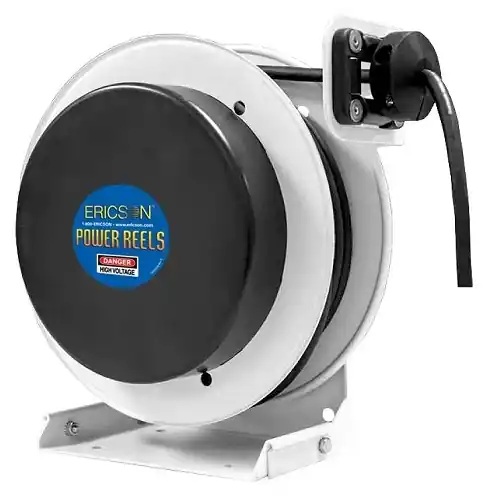 Authentic Ericson 35-ft Flex Rig Reel w/ NEMA 20A Plug & Connect, 12/3 AWG