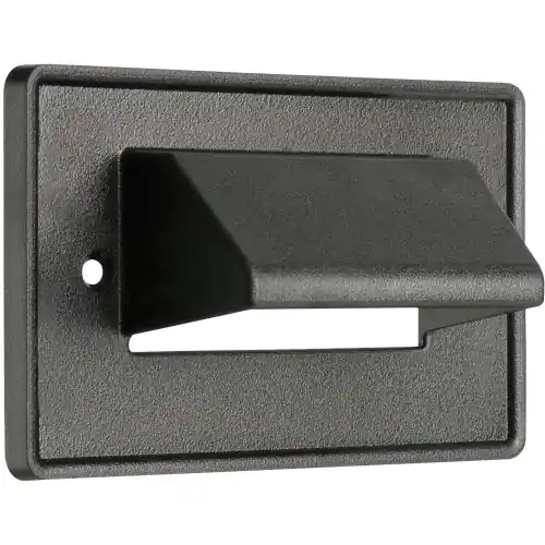 Arlington Horizontal Reversible Cable Entrance Plate, Black Crafted