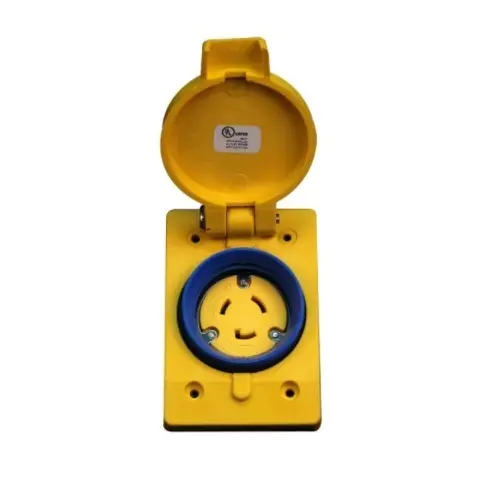 Ericson Single Flip Lid w/ FS Coverplate, Watertight, Female, NEMA L5-20R Best Seller