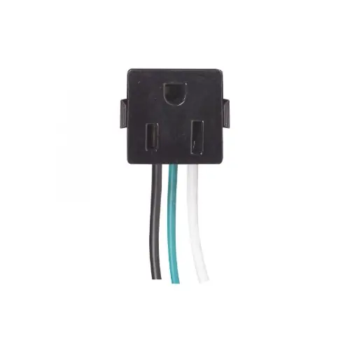 Hot Deal Satco 3 Wire Snap-In Receptacle Ring Terminal, 6-in Leads, Black