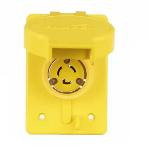 Flash Sale Eaton Wiring 15 Amp Watertight Locking Single Receptacle, NEMA L7-15, 277V, Yellow