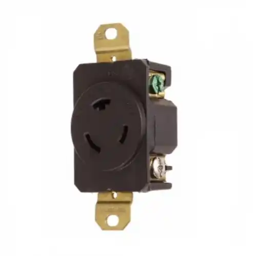 Time-Limited Eaton Wiring 20 Amp Locking Receptacle, Industrial, NEMA L24-20, Brown