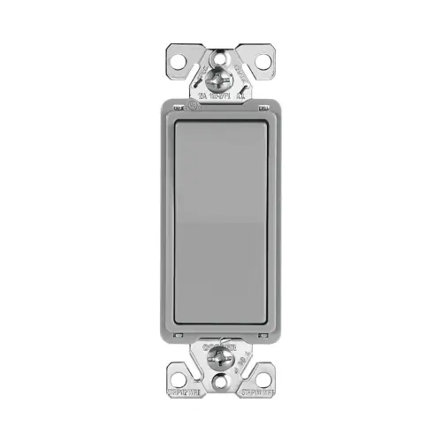 Eaton Wiring 15A Heavy-Duty EZ Link Decora Switch, Single Pole, 120V/277V, Gray Budget