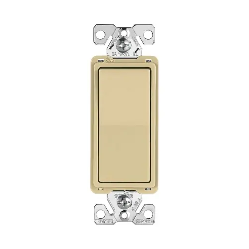 Direct From Factory Eaton Wiring 15A Heavy-Duty EZ Link Decora Switch, Single Pole, 120V/277V, Ivory