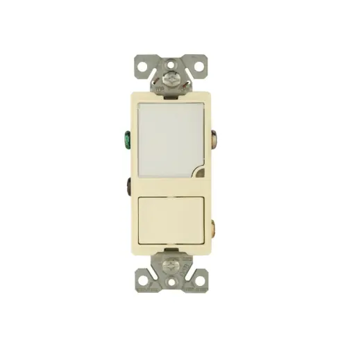 Latest Eaton Wiring 15A Single Pole Switch w/ Nightlight, 120V, Light Almond