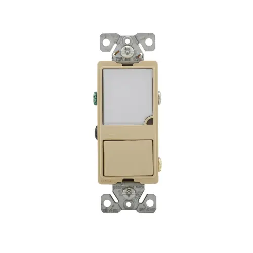 Professional Grade Eaton Wiring 15A Single Pole Switch w/ Nightlight, 120V, Ivory
