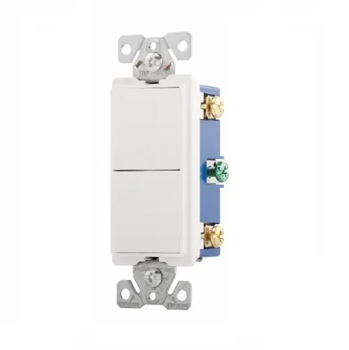 Buy Direct Eaton Wiring 15 Amp Combination Rocker Switch, Auto Ground, White
